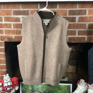 NWOT L.L. Bean Merino Lamb’s Wool Knit Vest Large
